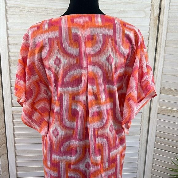 Vilagallo Ikat Kaftan Cover Up Dress 38 / 6 - Picture 8 of 14